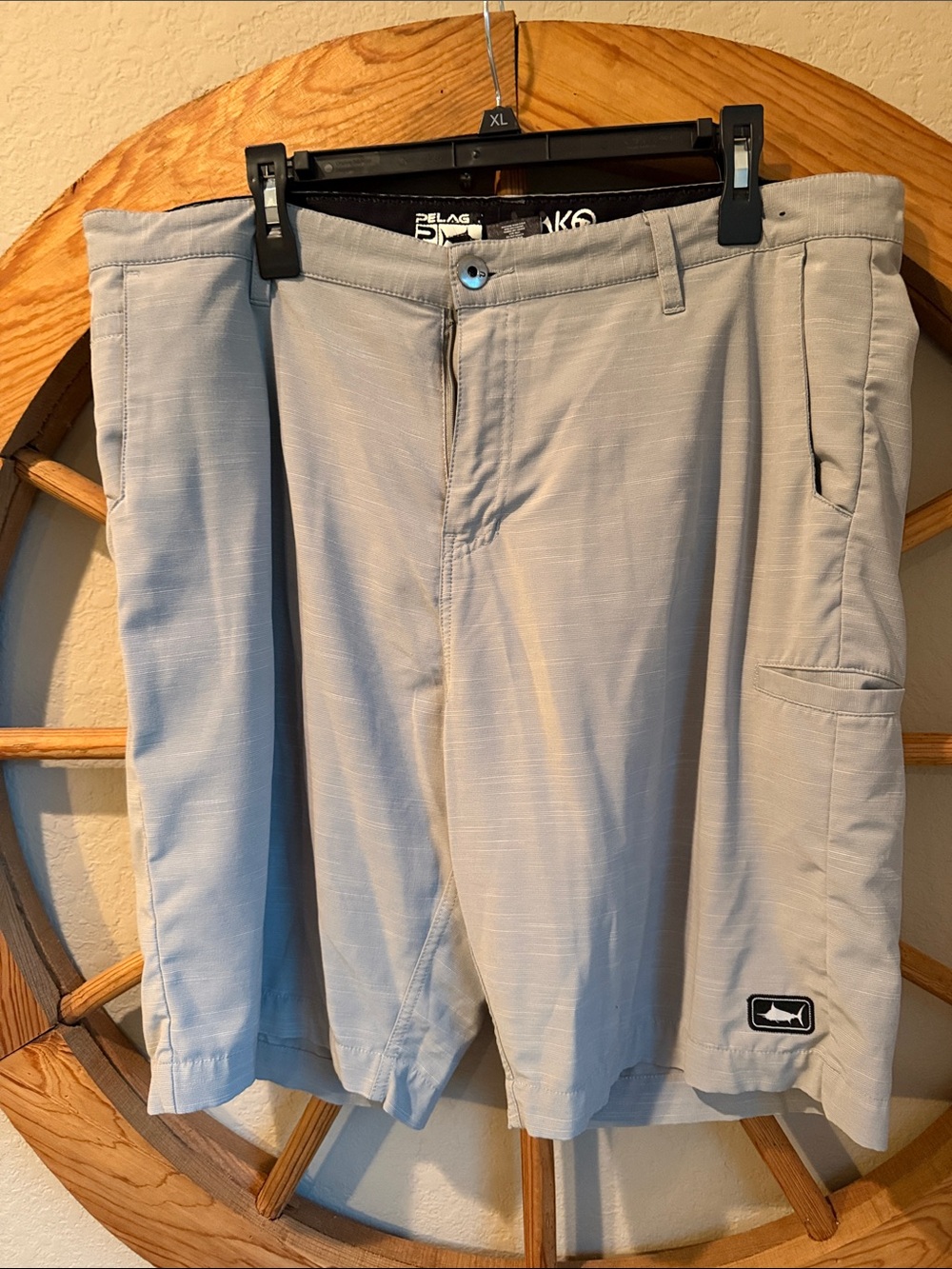 Pelagic Light Gray Men's Cargo Shorts